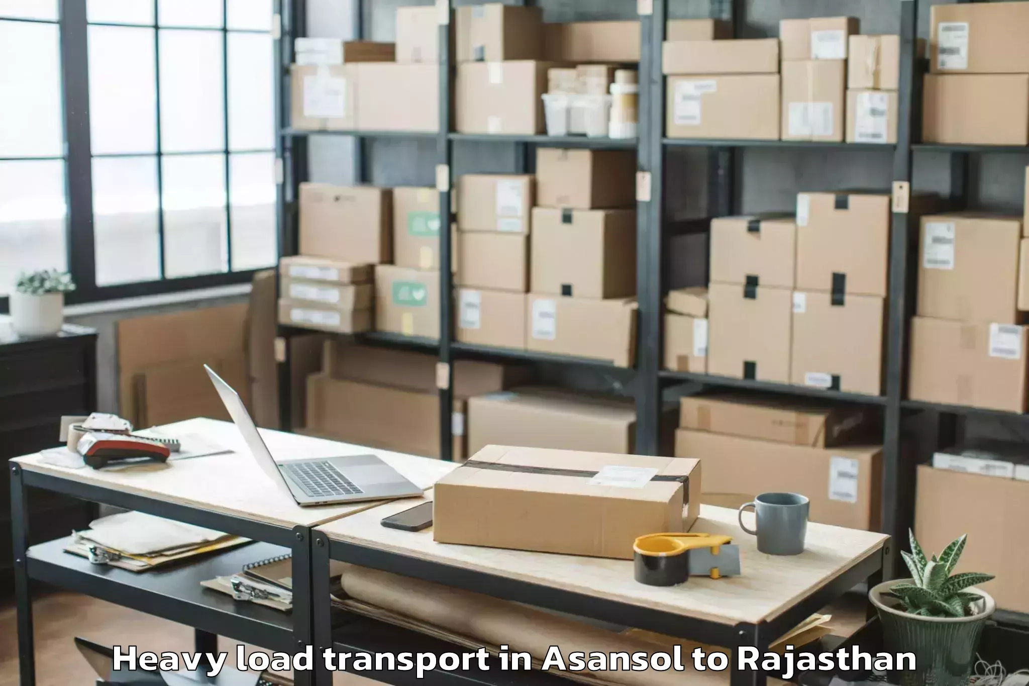 Book Asansol to Kapasan Heavy Load Transport Online